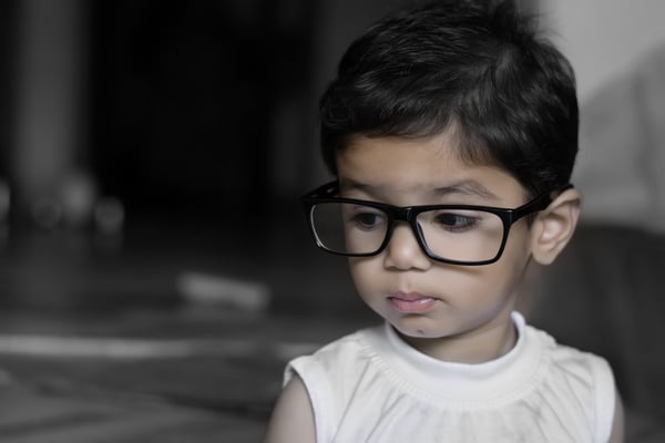 Young Boy Wearing Eyeglasses