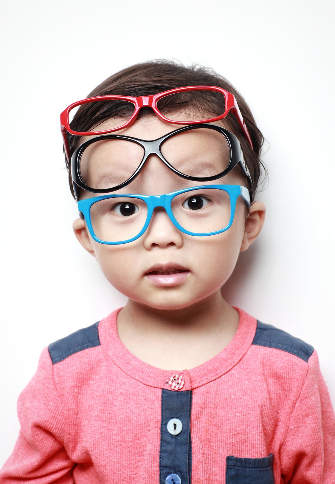 Cute little boy with glasses